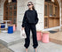AMUSE Oversize Sweatshirt With Joggers Two Piece Set
